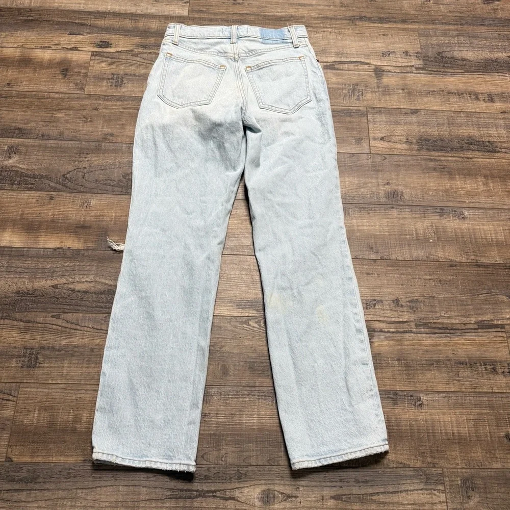 Abercrombie & Fitch The 90's Straight Ultra High-Rise Denim Jeans Destress Holes - Picture 7 of 11